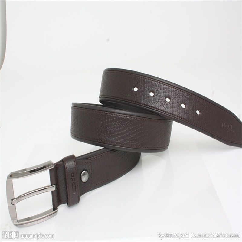 Men's buckle belt, retro top layer pure cowhide belt, men's versatile denim pure copper buckle belt 876741