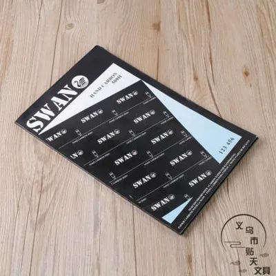 Black Rectangular Copy Back Paper