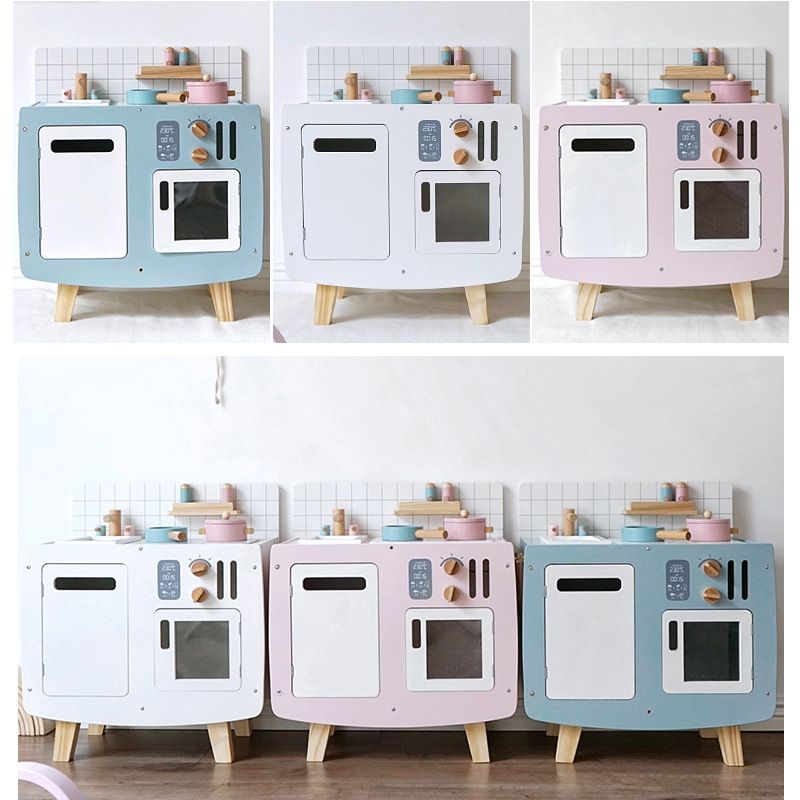Cross-border Nordic retro children's house play kitchen toy set, simulation kitchenware, girl cooking, rice cooking doll house details Picture
