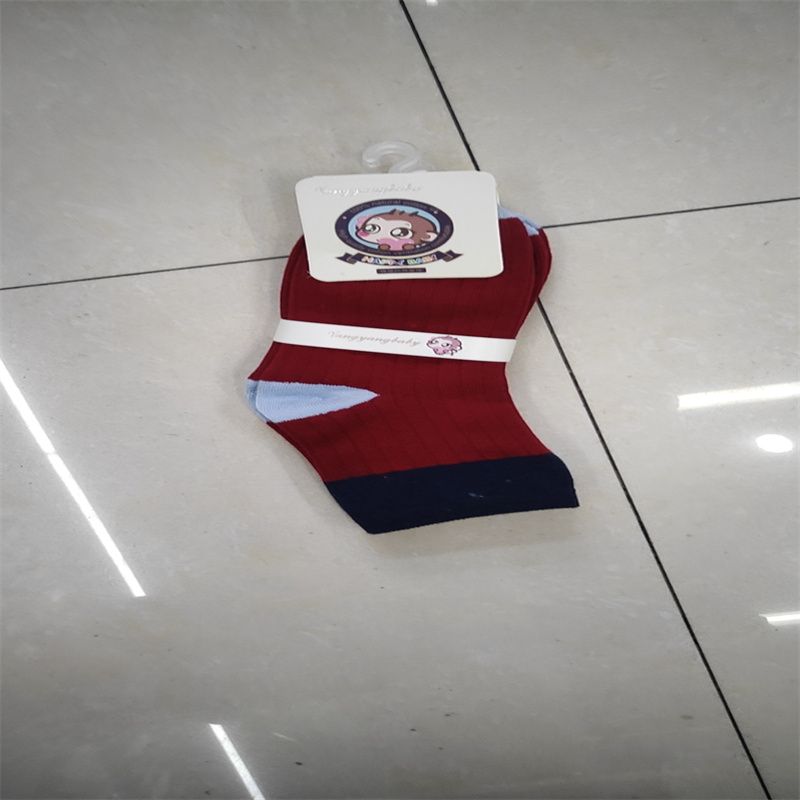 可爱图案儿童袜子纯棉春秋款短袜透气秋冬季男女童中大童28