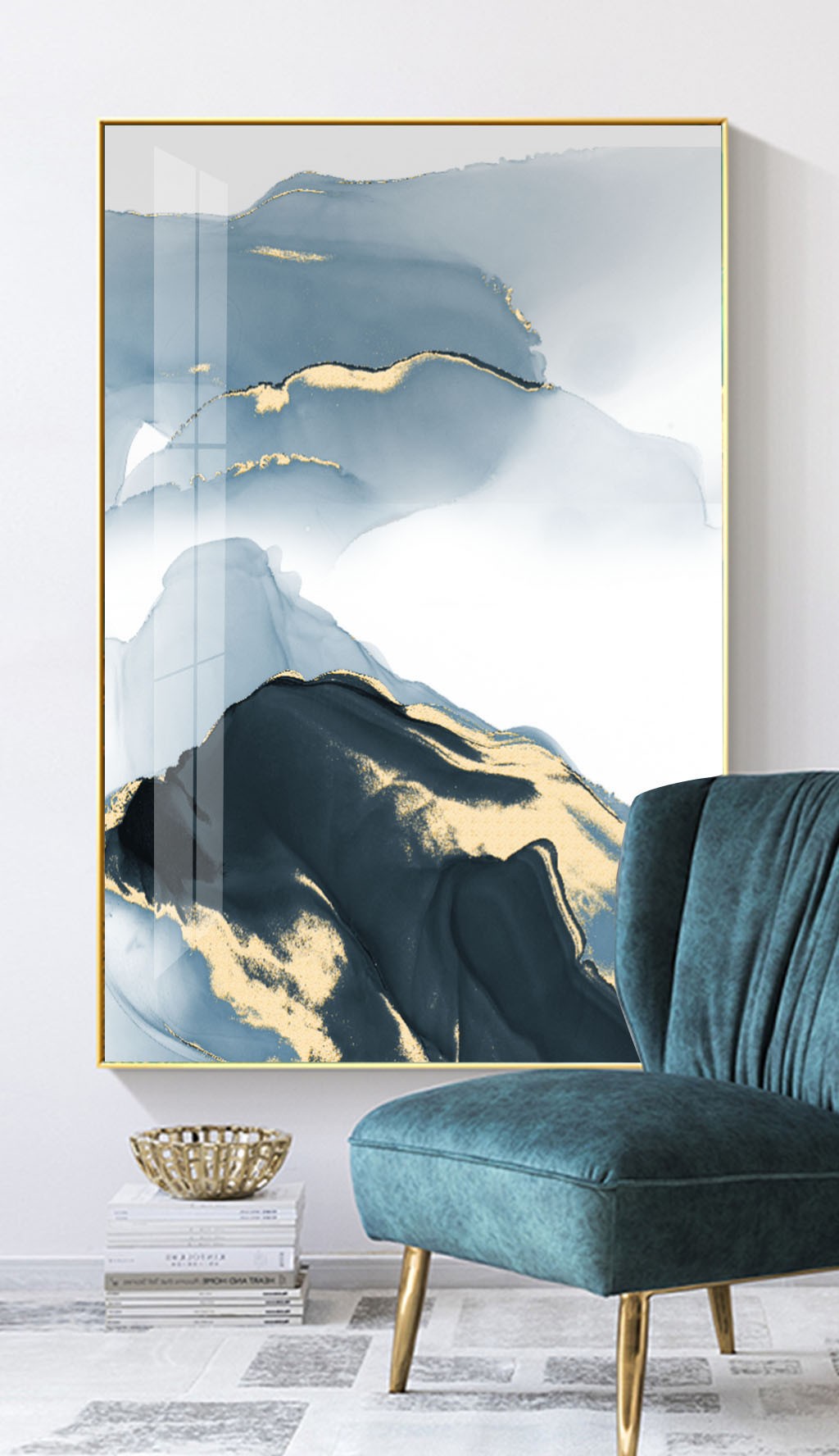 入户玄关装饰画轻奢晶瓷画客厅走廊过道壁画竖版现代简约玄幻挂画详情图16