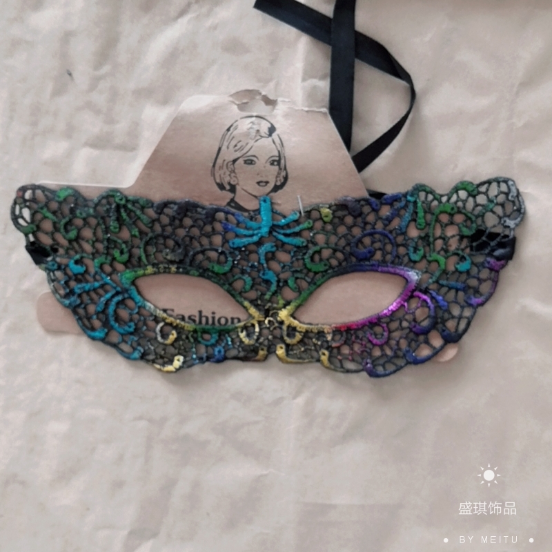 Halloween masquerade Lace Veil Sexy eye mask Colored stereotypical mask Female adult masquerade meter