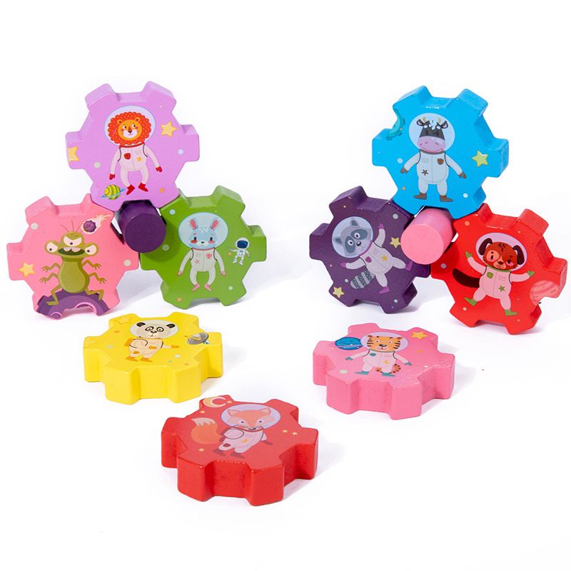 Cross-border balance Jenga building blocks children's intelligence early education Jenga tall baby stacking parent-child game wooden toys Specification image