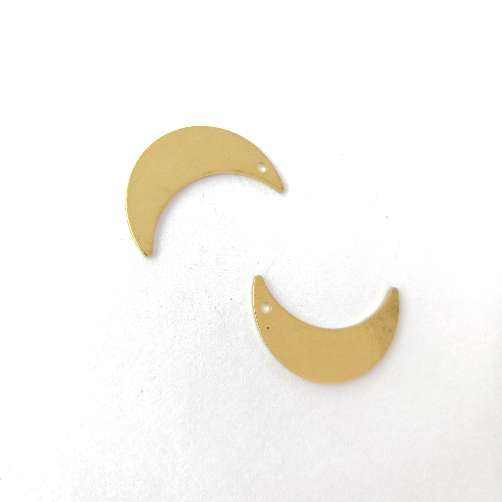 The moon is flat with a hole