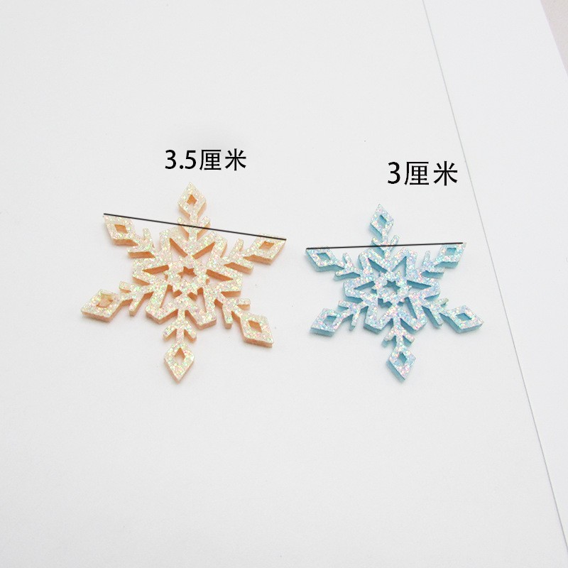 雪花片金粉发饰发夹材料金粉雪花饰品装饰配件001详情4