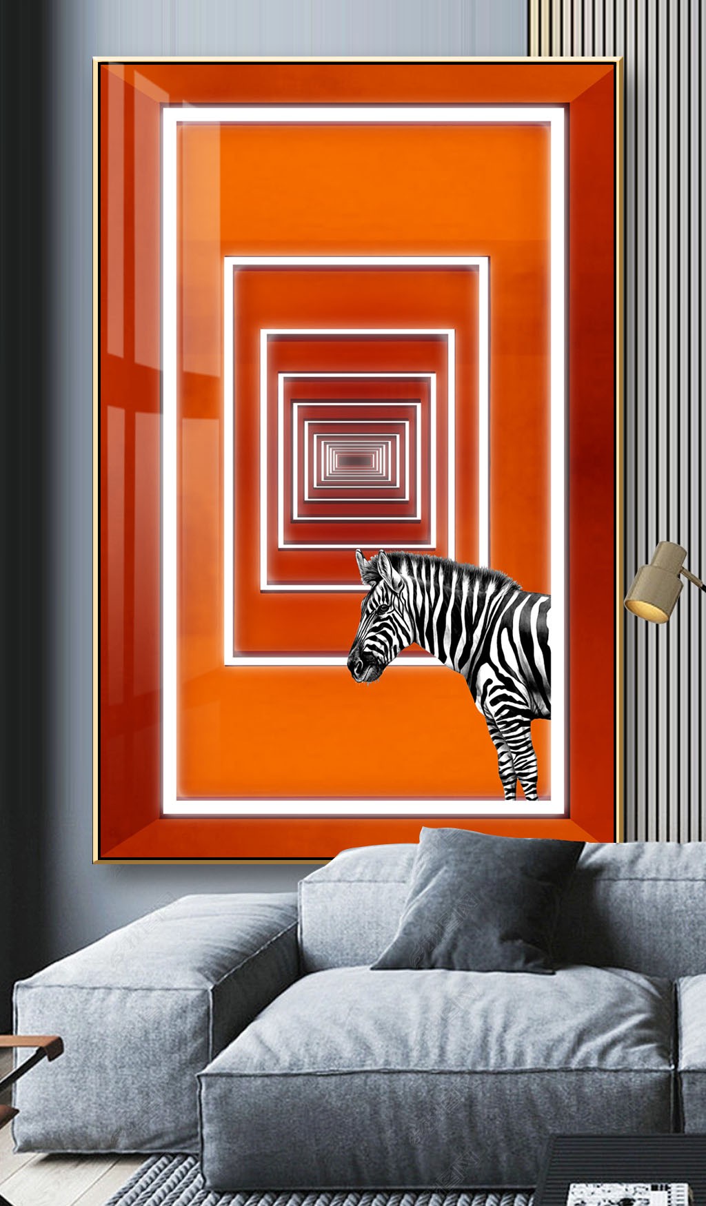 入户玄关装饰画轻奢晶瓷画客厅走廊过道壁画竖版现代简约玄幻挂画详情图18