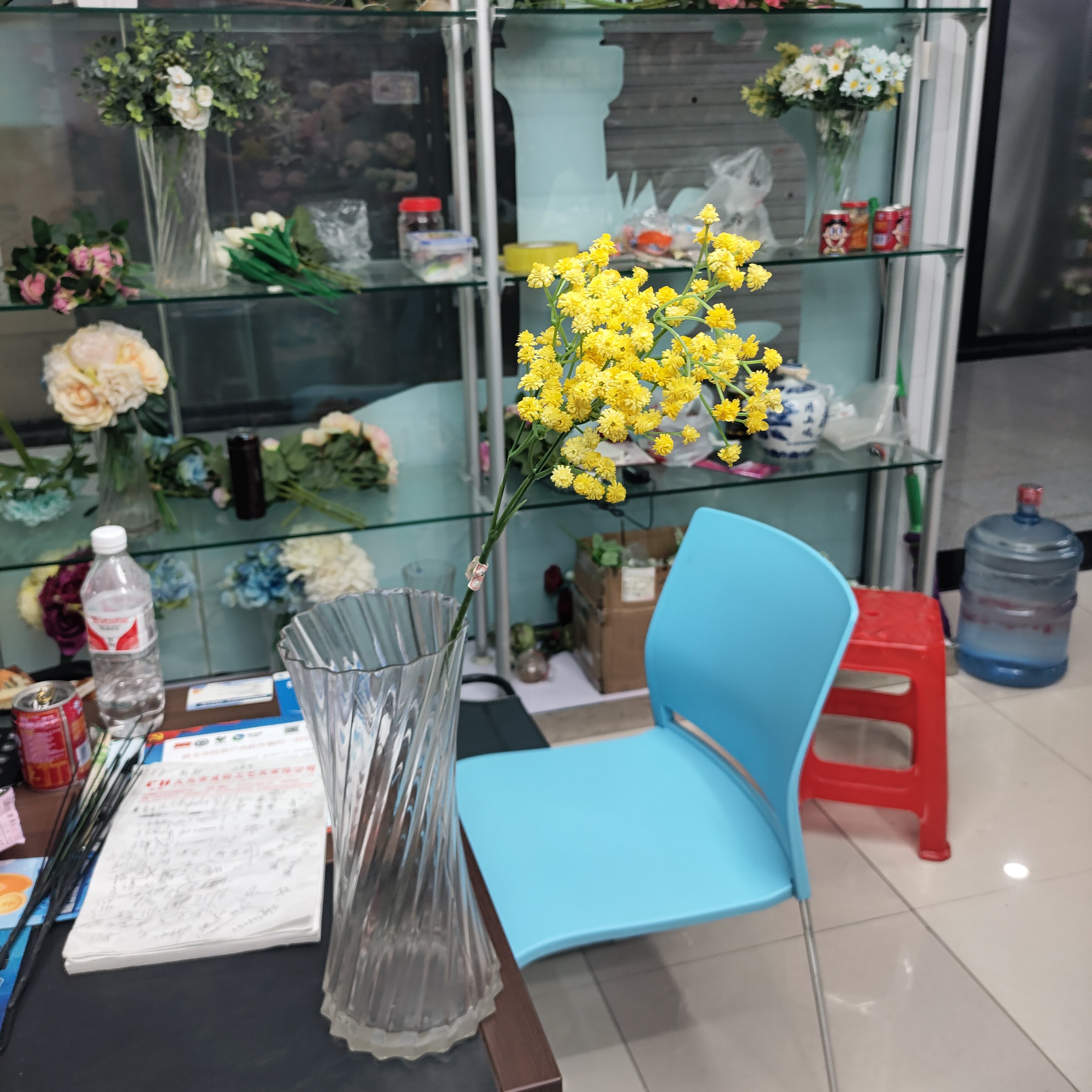 义乌市成裕仿真花满天星黄色详情图1