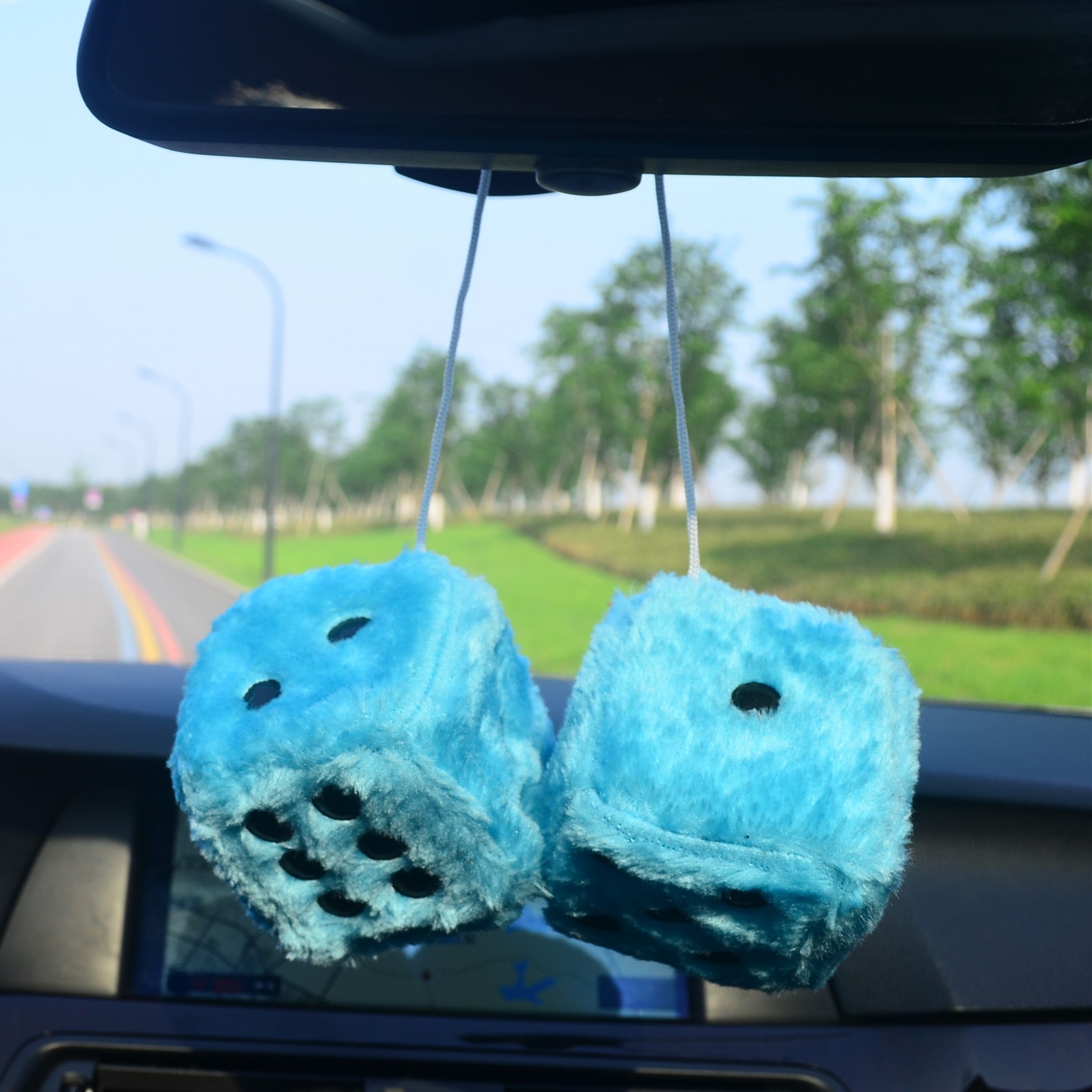 Plush hot stamping stereo square sieve plush toy 3.2inch dice throwing swing pendant car rearview mirror pendant dice thumbnail