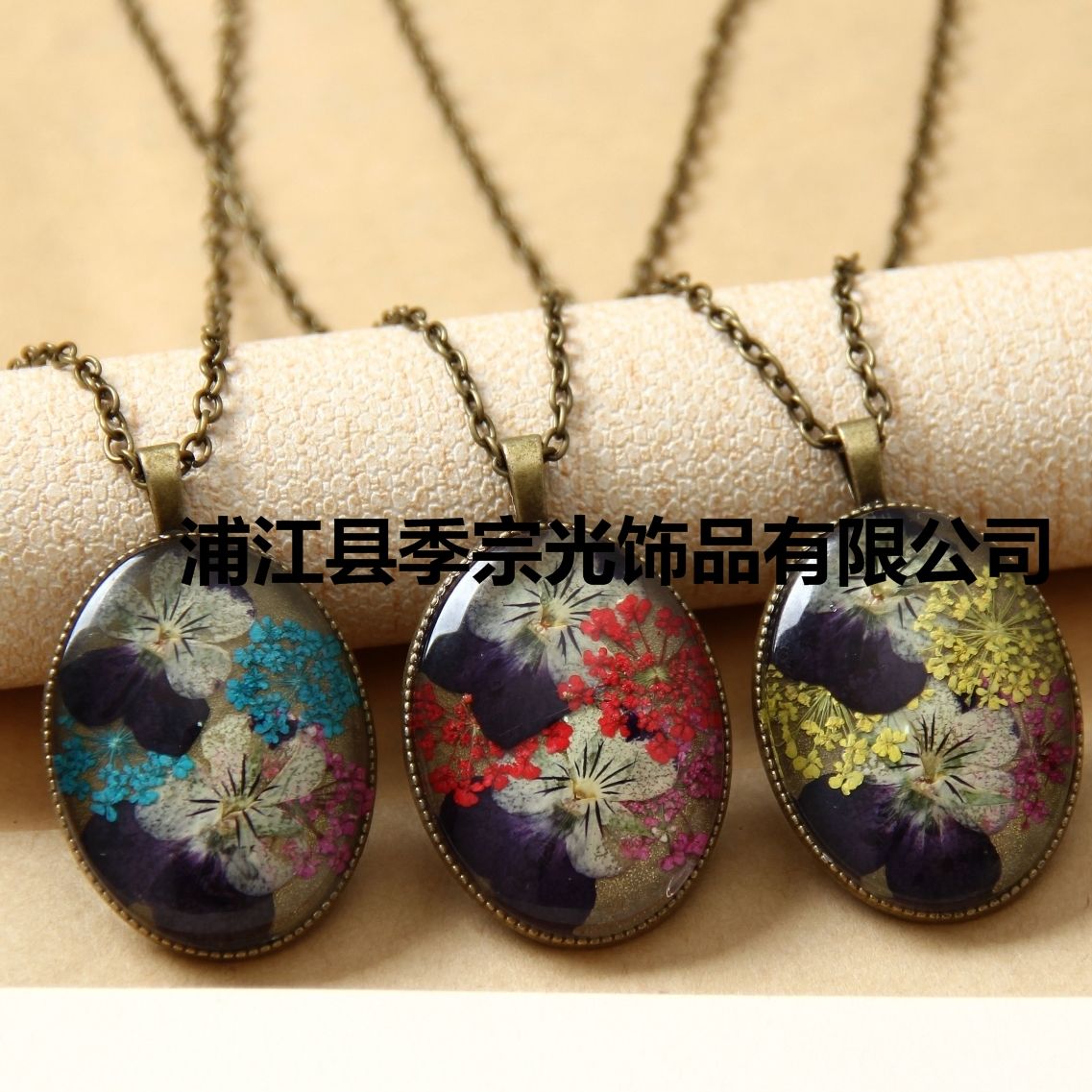Alloy Dried Flower Necklace Network Celebrity Diy Factory Direct Sales Invincible Charming Item Picture