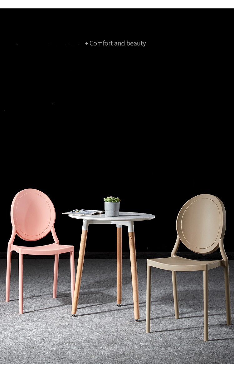 吕字家具厂家直销休闲餐椅成人加厚网红办公梳妆凳简约现代餐厅塑料椅详情3