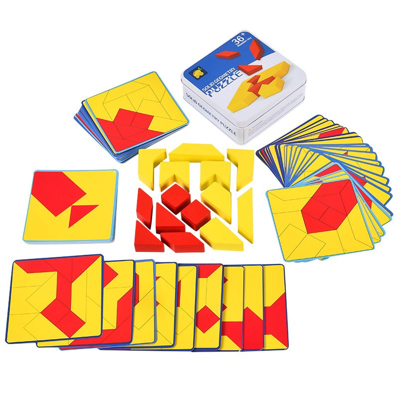 Wholesale of cross-border children's 3d stereoscopic geometric thinking training teaching AIDS, jigsaw puzzles, creativity toys, brain-stimulating board games