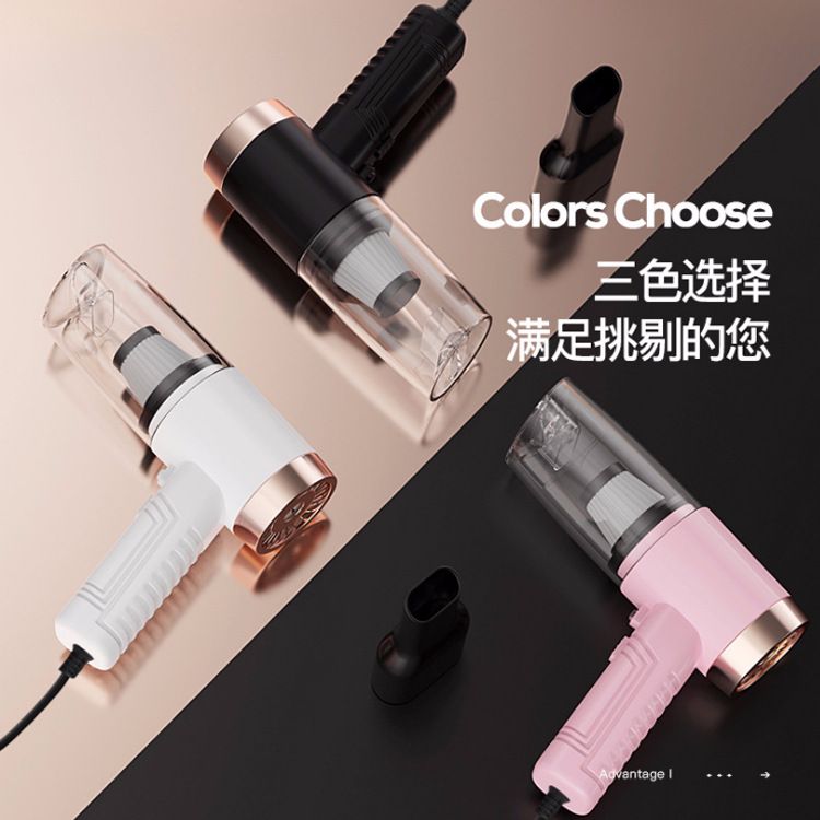 汽车用品车载吸尘器干湿两用无线车用吸尘器大功率带灯车载吸尘器有线
