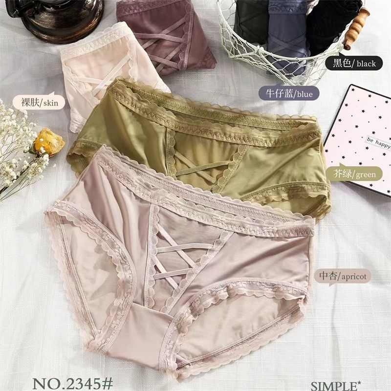 Night Wonderful Sexy Gauze Lace Leopard Print Small Floral Underwear Ultra Thin Soft Cotton Crotch Shorts Female Summer 15