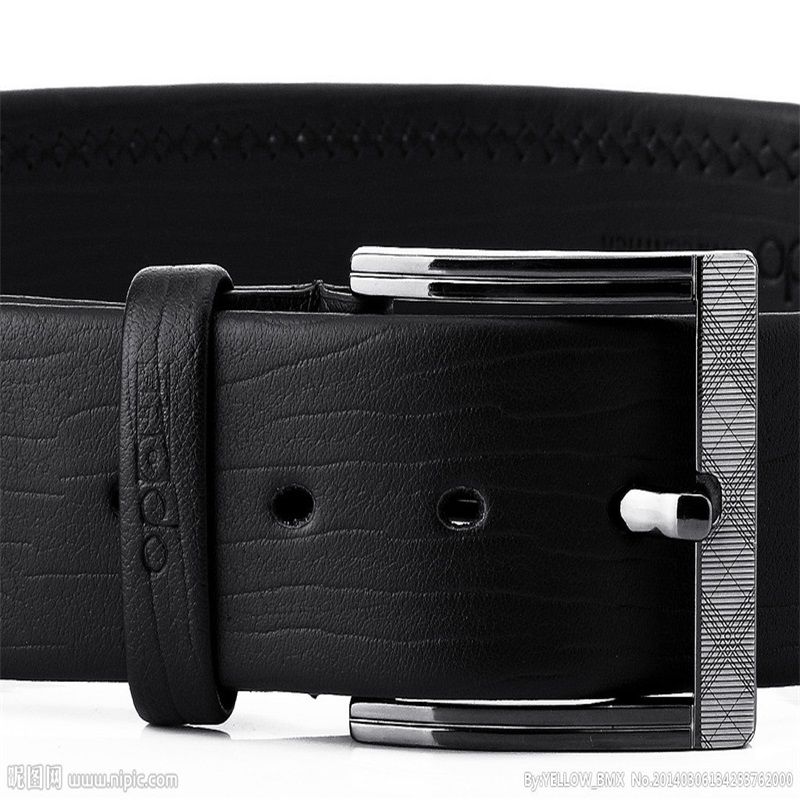 Men's buckle belt, retro top layer pure cowhide belt, men's versatile denim pure copper buckle belt 876729