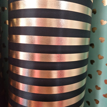 Hot gold striped black cloth,