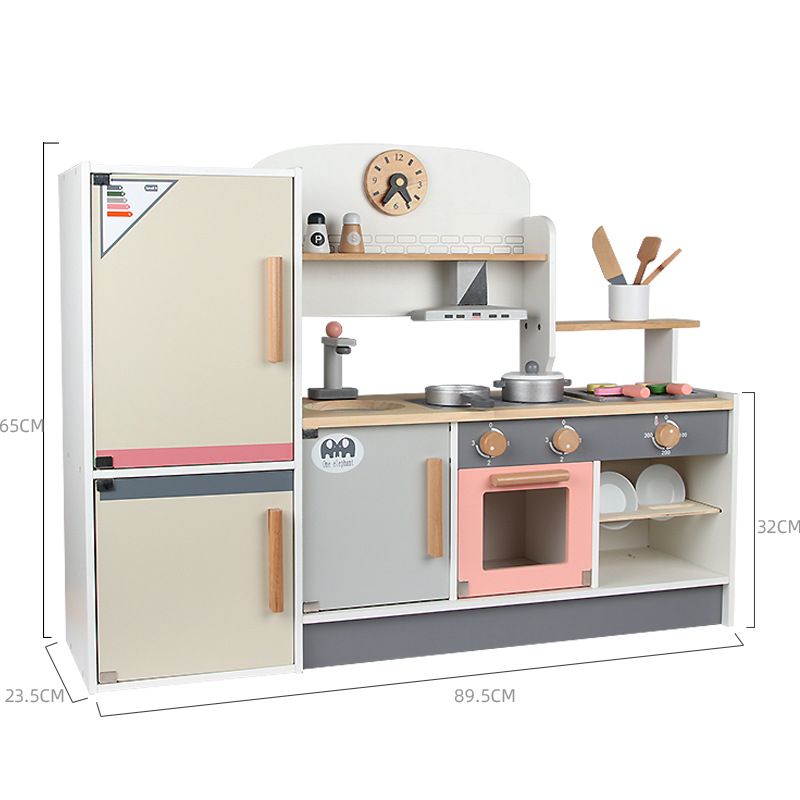Cross-border children simulation Japanese-style large kitchen refrigerator combination home cooking cooking cooking and cooking wooden toys