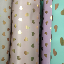 Hot gold heart powder cloth