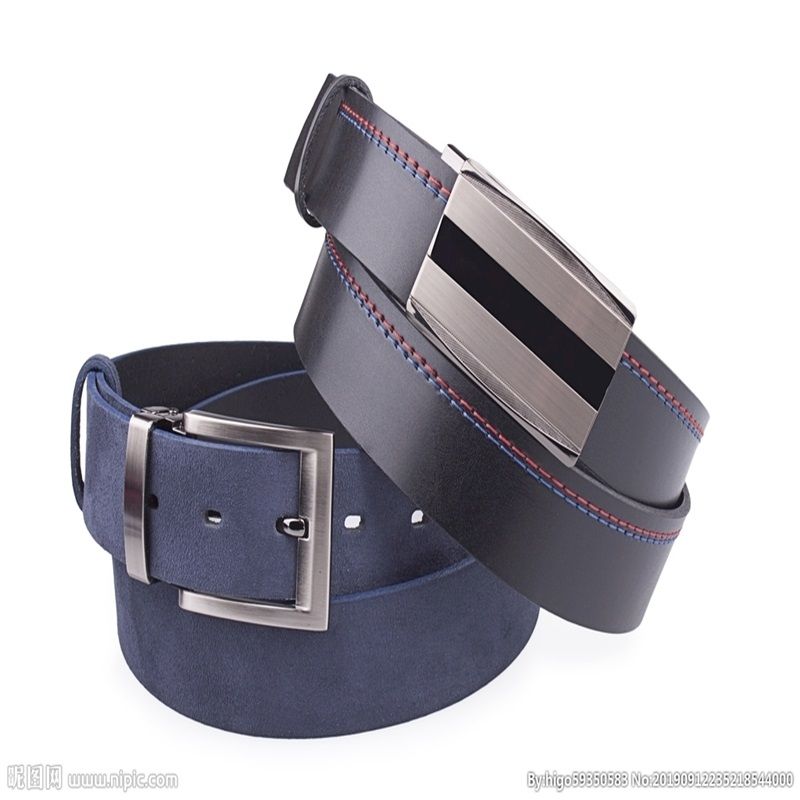 Men's buckle belt, retro top layer pure cowhide belt, men's versatile denim pure copper buckle belt 876759