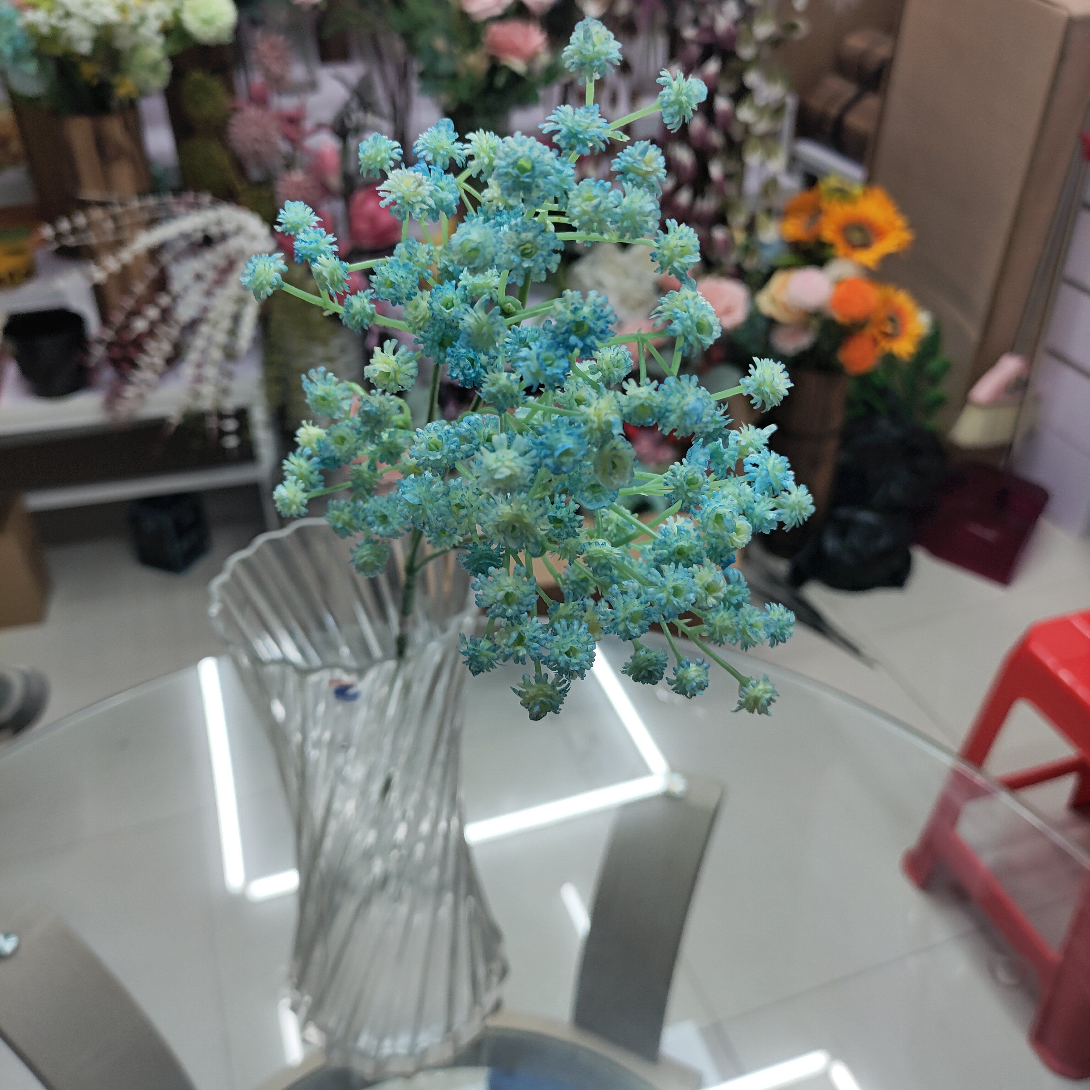 义乌市成裕仿真花满天星淡蓝