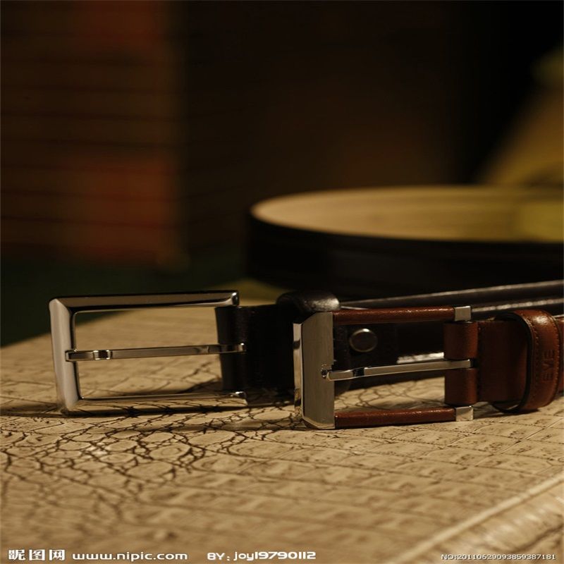 Men's buckle belt, retro top layer pure cowhide belt, men's versatile denim pure copper buckle belt 876714