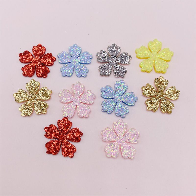 金粉多色花型福袋材料 手机Diy小花饰品 胸针发饰配件002