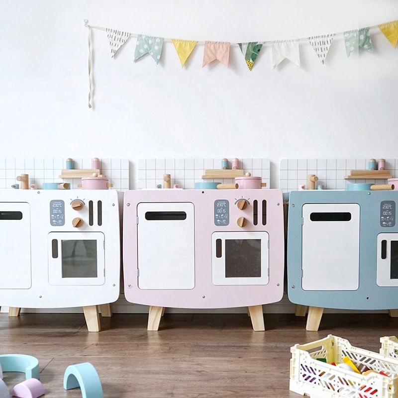 Cross-border Nordic retro children's house play kitchen toy set, simulation kitchenware, girl cooking, rice cooking doll house