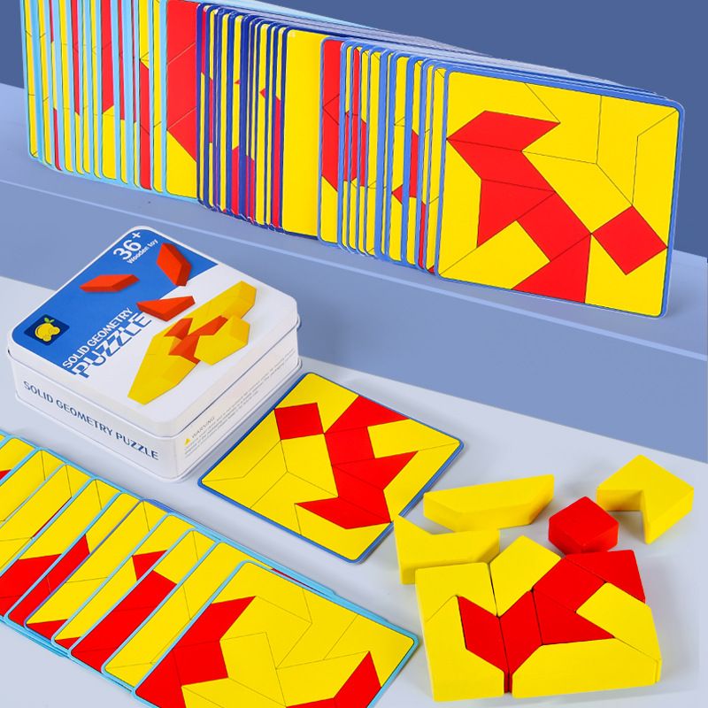 Wholesale of cross-border children's 3d stereoscopic geometric thinking training teaching AIDS, jigsaw puzzles, creativity toys, brain-stimulating board games details Picture