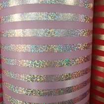 Hot gold striped purple cloth