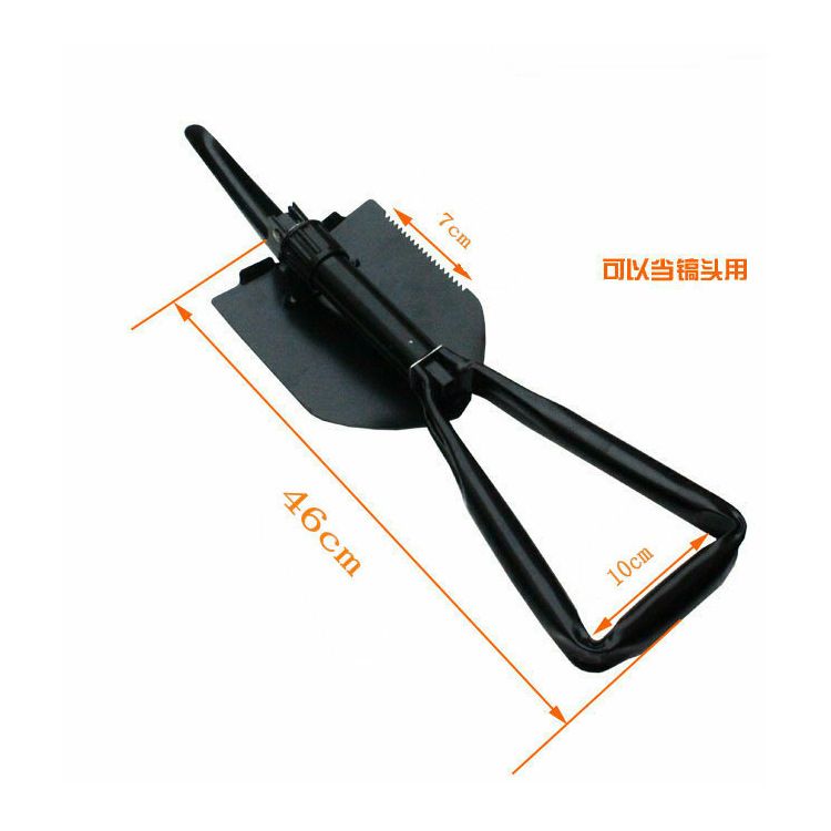 热销四合一大号兵工铲汽车应急铁铲 可折叠园林铁锹车载兵工铲