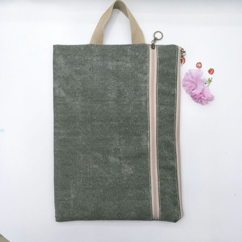 Buhechu New Korean Version Lattice Waterproof A5 Single-Pull File Bag Stationery Storage Bag Factory Direct Sales Specification drawing