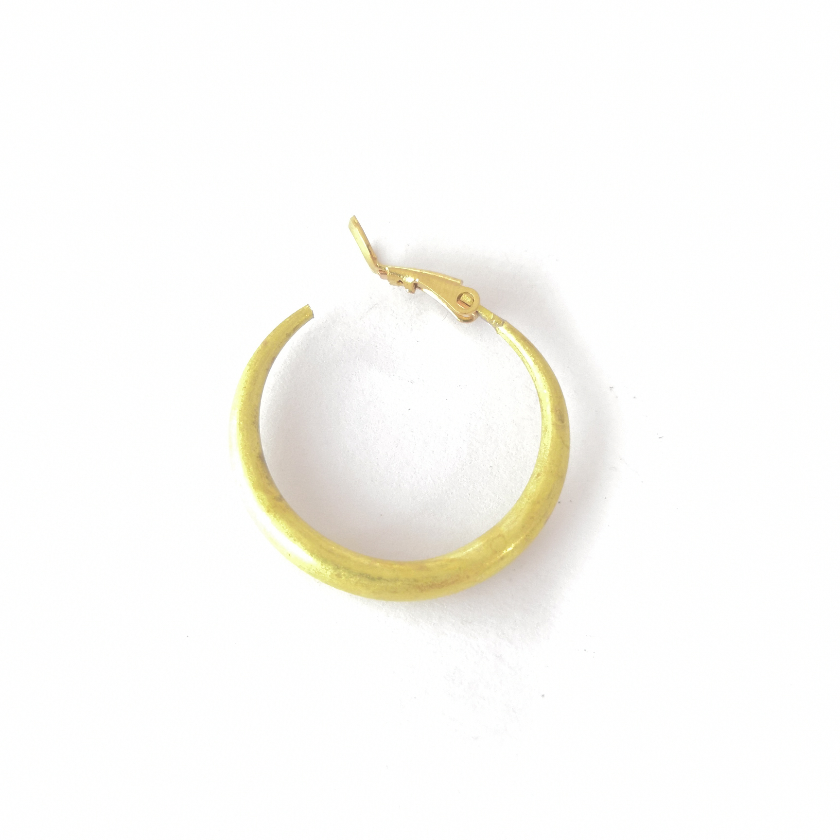 Brass round earrings