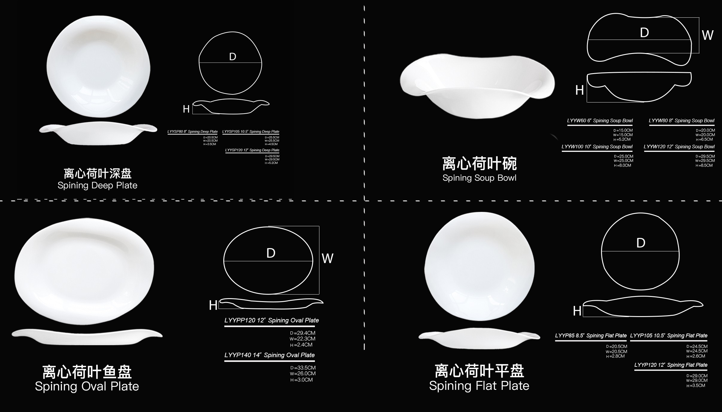 黑色玻璃碗黑色原料12寸汤碗 12' bowl-black opal bowl详情图3