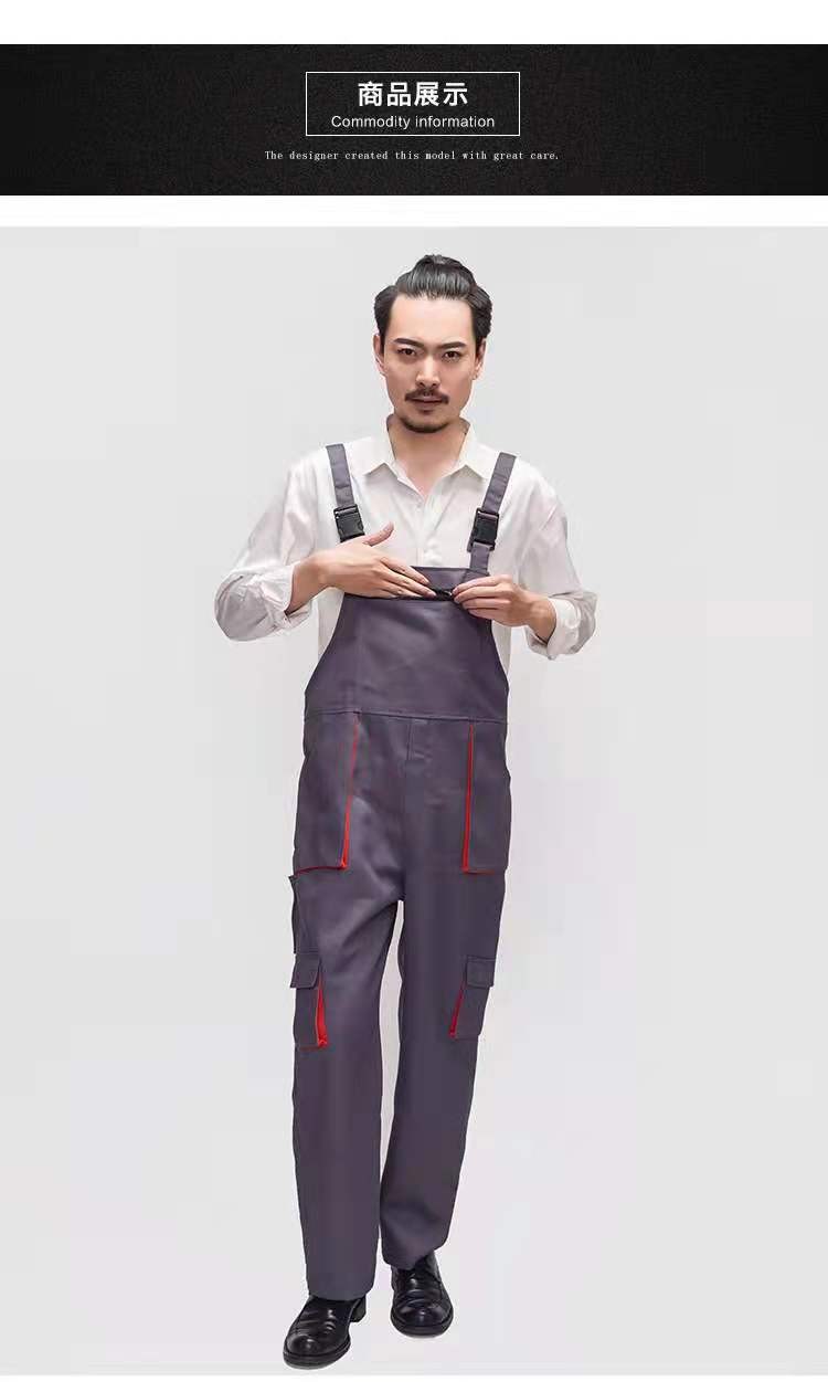 四季款新款涤棉多口袋背带裤工作服 劳保服 可定制车间服建筑工地服园林服详情图12