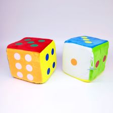 10cm彩色方块，毛绒玩具筛子玩具色子
