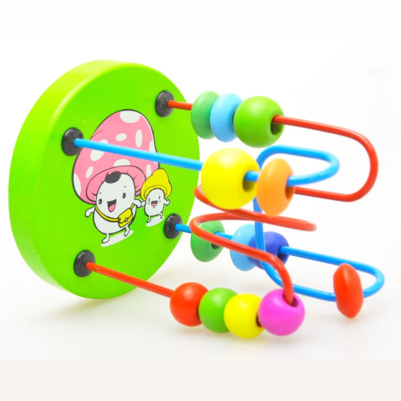 Four mini wooden puzzle beaded toys are highly entertaining and can cultivate logical thinking skills. They are a parent-child game that exercises hand-eye coordination and opens up an infinite space for imagination. These early education and enlightenment toys will accompany your growth Specification image