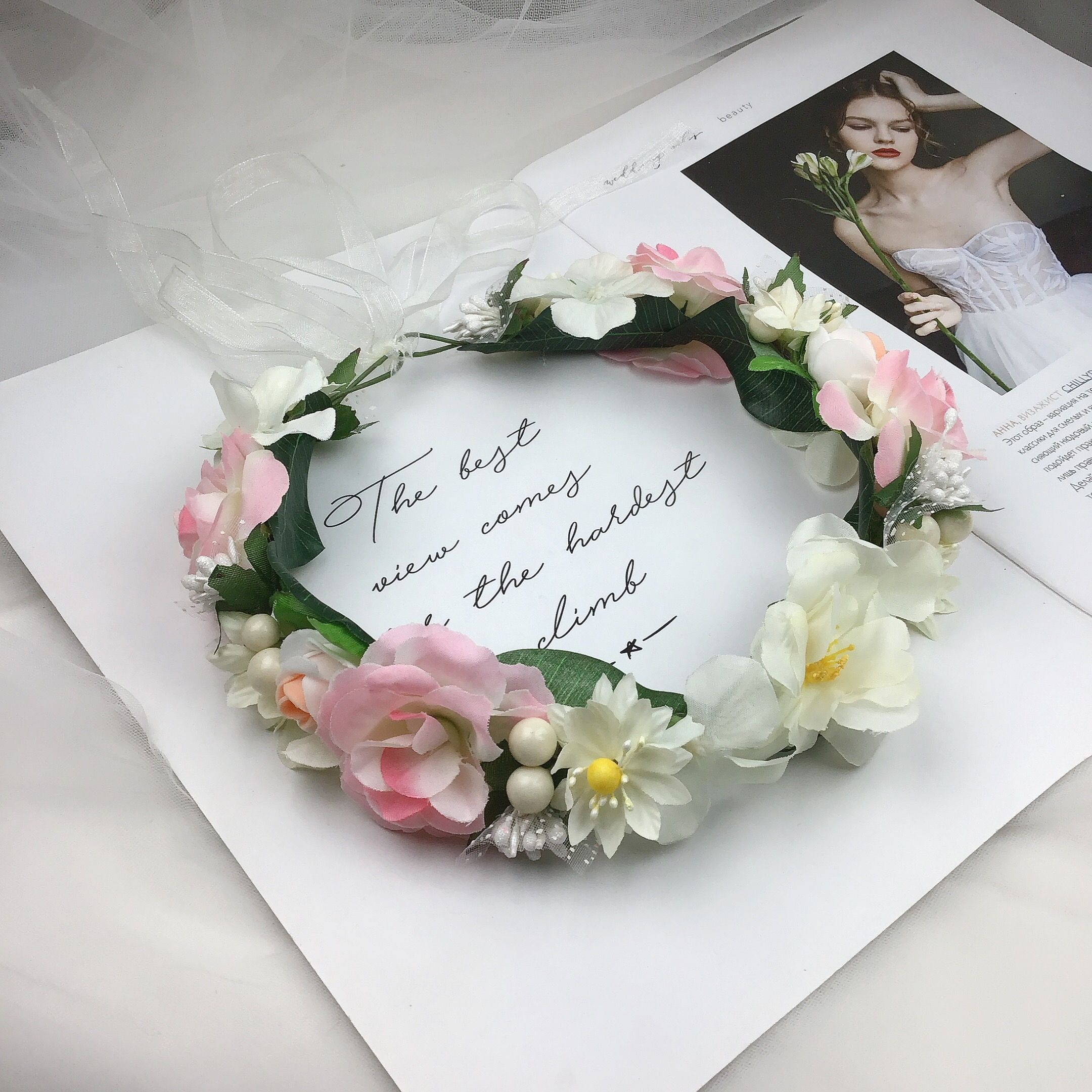 Jialan Factory's cross-border supply in the US station features a best-selling faux flower and country-style wreath headband that is suitable for children to wear