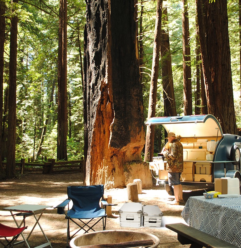 Outdoor camping aluminum alloy storage box, portable flip-top food storage box, large size detail image 8