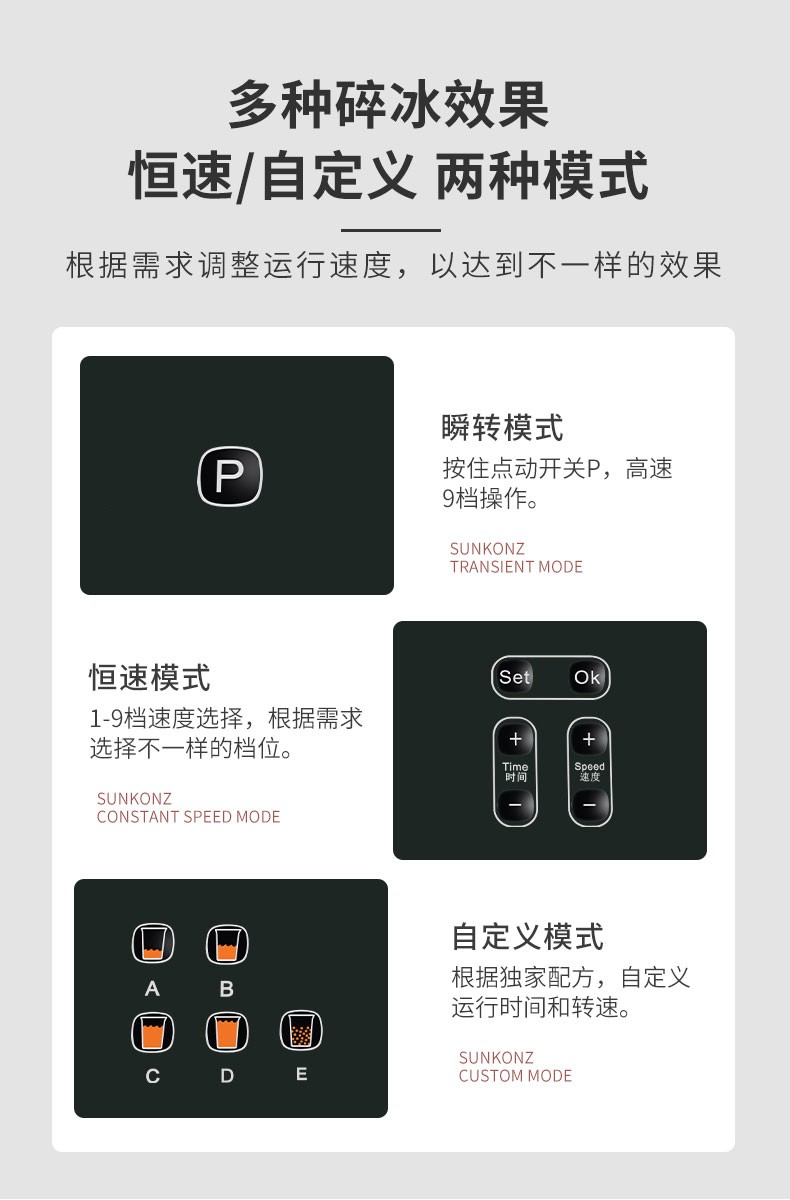 SUNKONZ commercial milk tea shop fully automatic silent with a soundproof cover Shangkangzhi 001 blender detail image 4