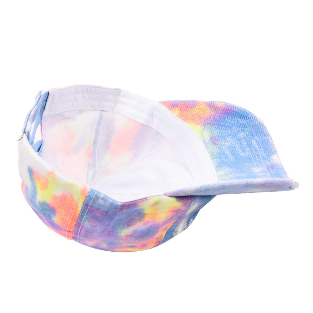 New tie-dyed cross-ponytail baseball caps for European and American trade, AliExpress, Amazon, ebay outdoor sunshade baseball caps detail image 6