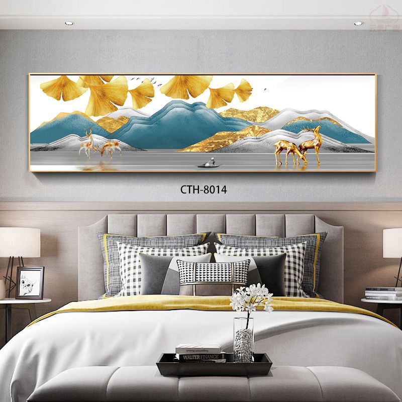 厂家直销晶瓷画星钻鎏金画床头画喷绘挂画现代装饰画沙发背景画白底实物图