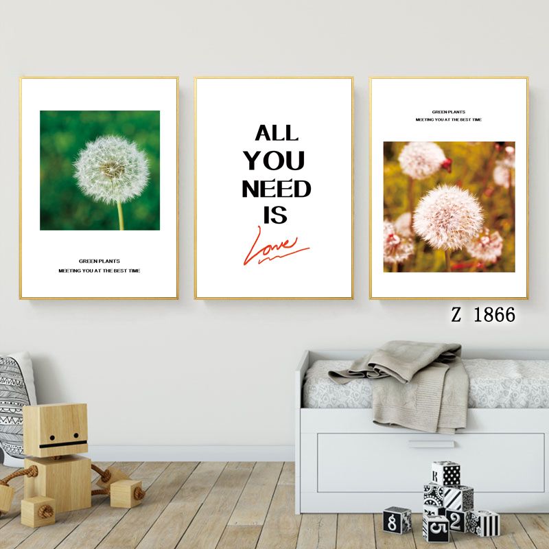 绿植壁画/三联画/餐厅画白底实物图