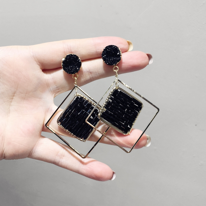 复古几何耳环气质韩国耳饰女网红个性耳钉2021年新款潮时尚通勤夏