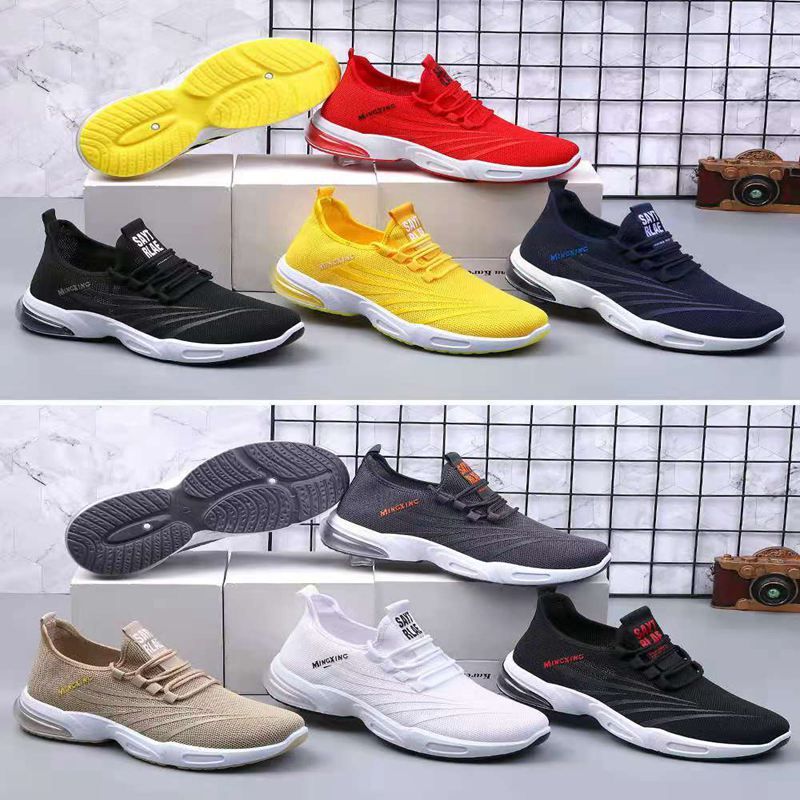 Fly Woven Casual Sports Shoes Shock Absorption Fashion Multi-Color Multi-Style Men's Shoes Women's Shoes Comfortable Breathable Lace-Up Deodorant Shoes 44368-68#