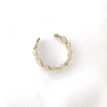 Glass bead earring