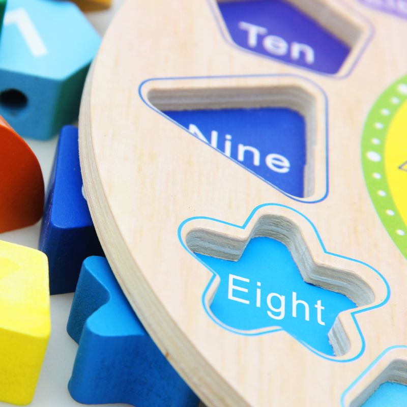 The wooden educational and fun digital string clock is highly entertaining and can cultivate logical thinking ability. It is a parent-child game that exercises hand-eye coordination and opens up unlimited imagination space. It is an early education and enlightenment toy that accompanies your growth Application Scenario
