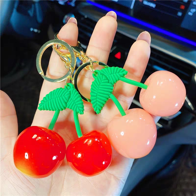 Acrylic crystal Cherry keychain three-piece set series mixed 1