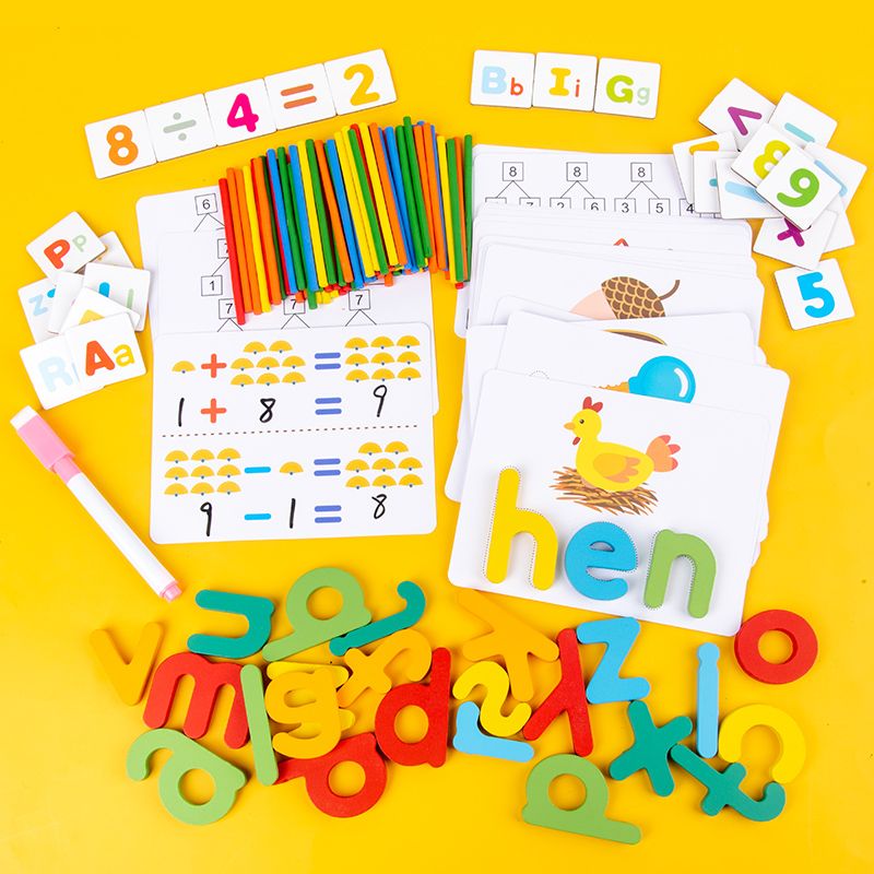 The educational two-in-one number and letter puzzle matching game helps cultivate logical thinking ability. The parent-child game exercises hand-eye coordination and opens up unlimited imagination space. Early education enlightenment toys accompany your growth details Picture