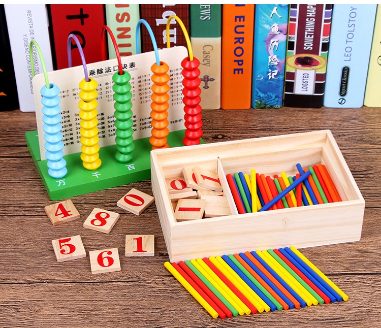 The wooden educational multi-functional calculation learning box is highly entertaining and can cultivate logical thinking ability. It is a parent-child game that exercises hand-eye coordination and opens up unlimited imagination space. It is an early education enlightenment toy that accompanies your growth detail image 15