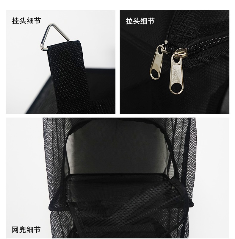 Outdoor four-layer tableware storage net, folding portable food drying net bag, multi-functional square four-layer drying net detail image 5