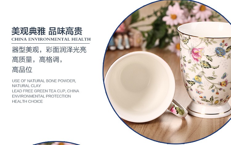 Ceramic cups, royal cups, bone China cups, home coffee cups, office afternoon tea single cups, gift cups, country-style cups, cup sets, tea sets, casual cups, tea cups detail image 6